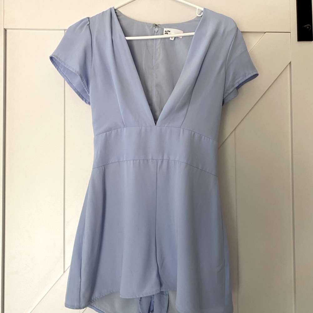 Revolve romper periwinkle blue